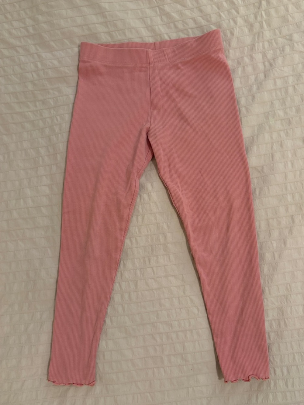 Organic cotton leggings - Pink girls size 7/8